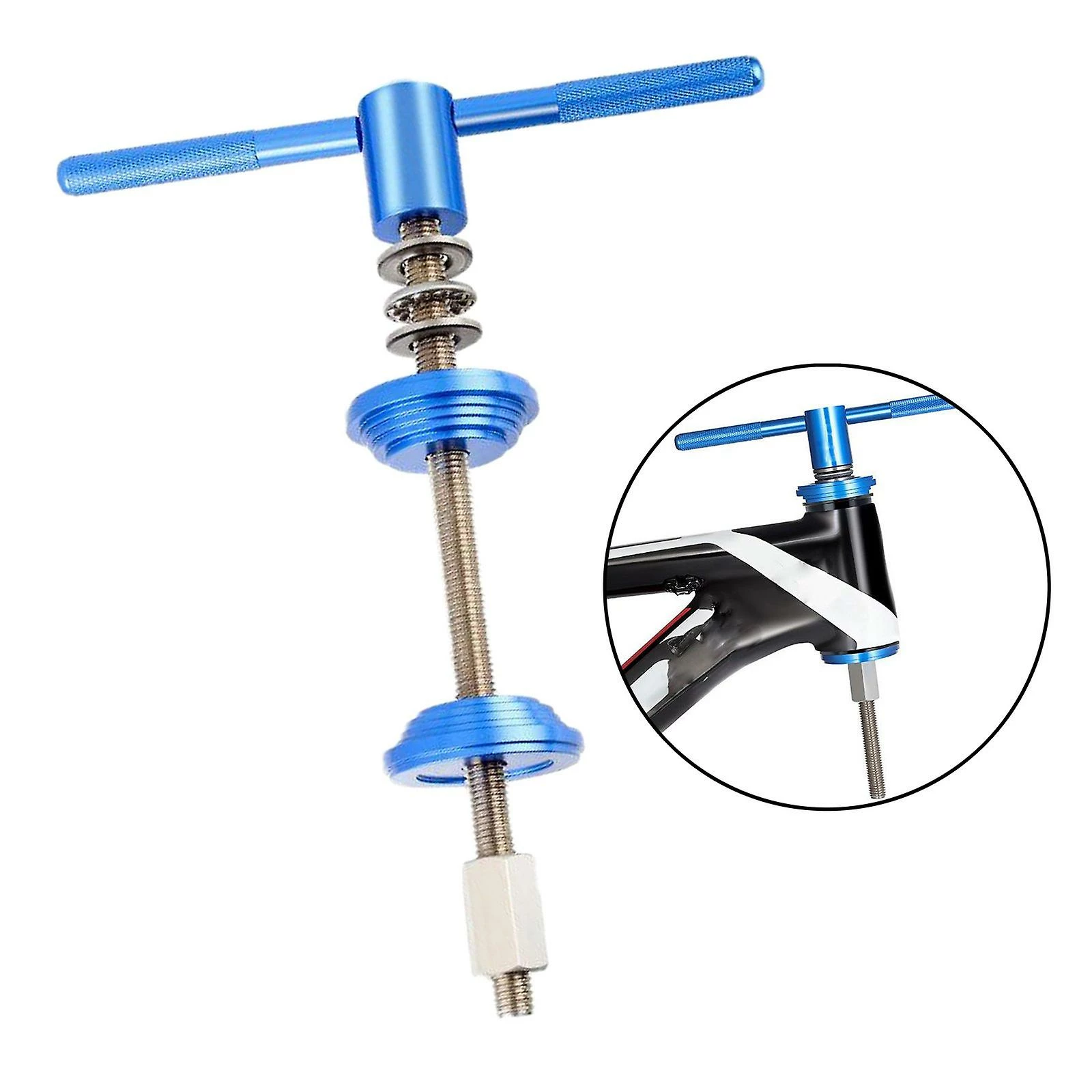 Mickcara Outil D’installation De Presse De Casque De Vélo Et De Pédalier, Outil D’entrée De Presse De Casque De Vélo, Accessoires De Réparation De Vélo 5 Mickcara Outil D’installation De Presse De Casque De Vélo Et De Pédalier, Outil D’entrée De Presse De Casque De Vélo, Accessoires De Réparation De Vélo – Image 3