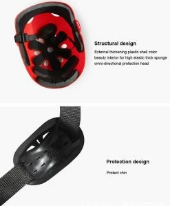 BESTORE Casque Pour Enfants Équipement De Protection 7 Pièces Pour 3-12 Ans * Rouge -Collections GJ Cycling Soldes Magasin 202737090 max