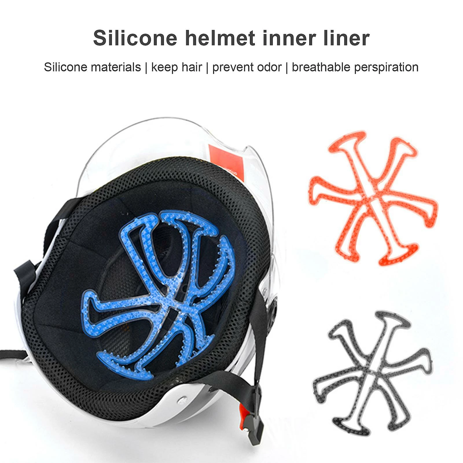 Favrison Doublure De Casque En Silicone De 8,3 Pouces, Coussin De Remplacement De Vélo Universel Avec Doublure Lavable De Massage Invisible Rembourrage De Protection Intérieure 4 Favrison Doublure De Casque En Silicone De 8,3 Pouces, Coussin De Remplacement De Vélo Universel Avec Doublure Lavable De Massage Invisible Rembourrage De Protection Intérieure – Image 2