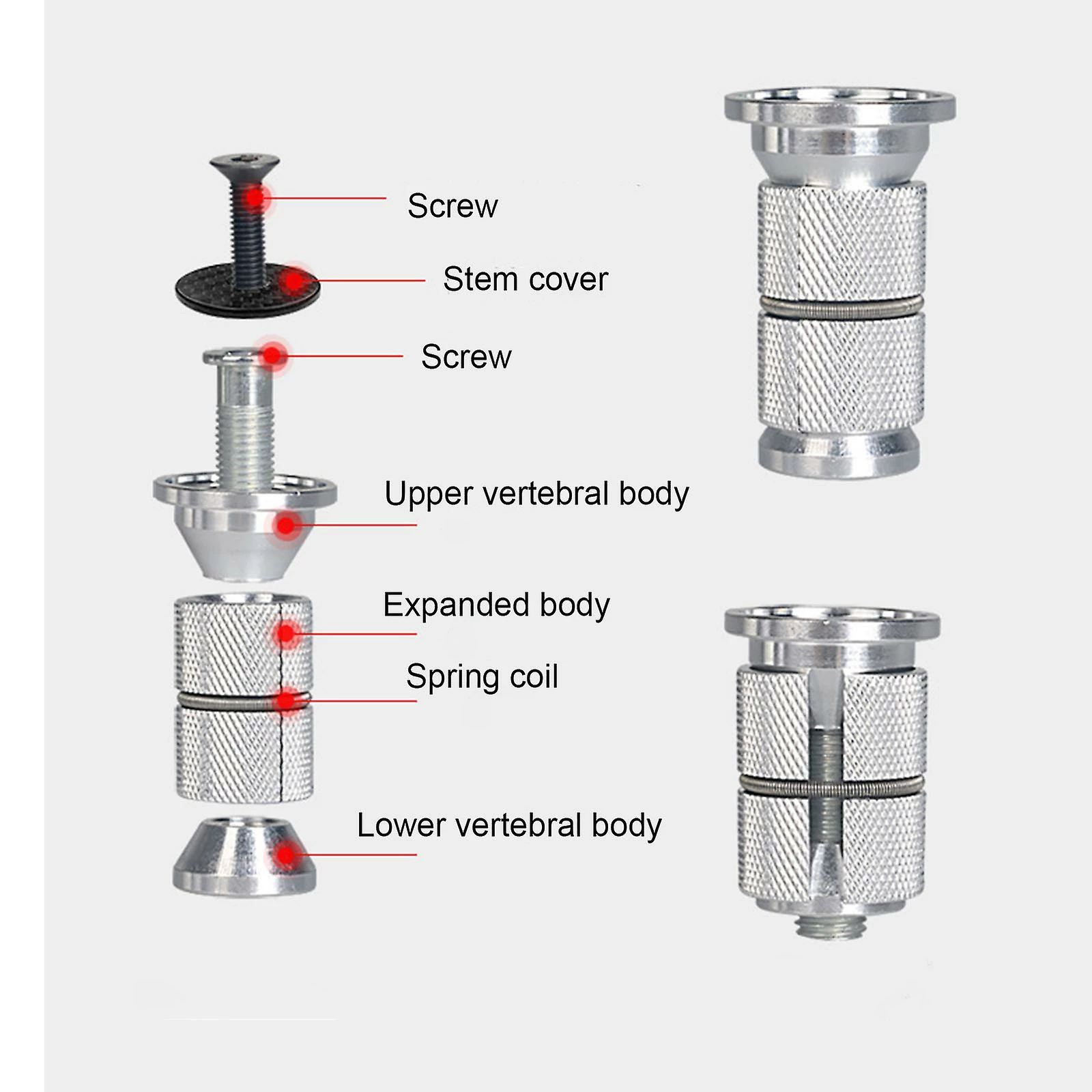 Unbranded Vélo Carbone Casque Espaceur Expansion Boulon Expander Plug Set Diamond Grade 4 Unbranded Vélo Carbone Casque Espaceur Expansion Boulon Expander Plug Set Diamond Grade – Image 2