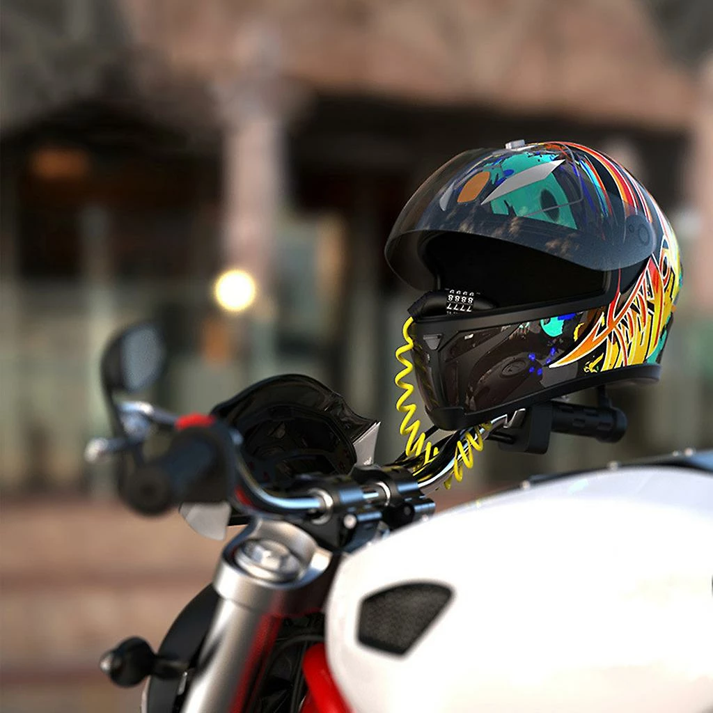 Unbranded Casque Chain Lock Mot De Passe à 4 Chiffres Pour Scooter Moto Vélo Câble De Verrouillage 5 Unbranded Casque Chain Lock Mot De Passe à 4 Chiffres Pour Scooter Moto Vélo Câble De Verrouillage – Image 3