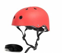 Sajygv Casque De Skateboard Pour Enfants Sajy Casque De Sport Multifonctionnel Réglable (rouge)