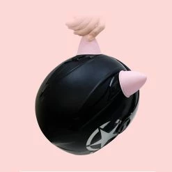 Unbranded 2pcs Casque Auto-adhésif Oreilles De Chat Accessoire D’ornement Pour Moto -Collections GJ Cycling Soldes Magasin 353407450 max