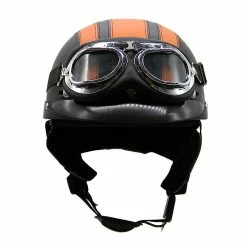 Preferred Été Moto Cuir Léger Rétro Harley Casque De Sécurité Casque Avec Lunettes Mode Demi Casque Véhicule Électrique Casque -Collections GJ Cycling Soldes Magasin 374703531 max