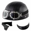 Harley Helmet Casque Harley Moto Demi-visage Casque En Cuir Avec Lunettes Anti-uv 54-60cm -Collections GJ Cycling Soldes Magasin 380333208 max