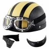 Harley Helmet Casque Harley Moto Demi-visage Casque En Cuir Avec Lunettes Anti-uv 54-60cm -Collections GJ Cycling Soldes Magasin 380333603 max