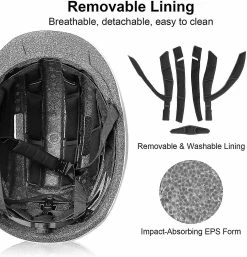 Unbranded Casque De Vélo Adulte Hommes Femmes Casque De Vélo De Cyclisme Avec Lumière Led Arrière -Collections GJ Cycling Soldes Magasin 507646494 max