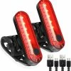 Mslam Led Arrière Vélo Arrière Feu Arrière 2 Pack, Ultra Bright Usb Rechargeable Vélo Feux Arrière, Vélo Étanche Rétro-Éclairage Pour Casque De Cyclisme Avertissement De Sécurité Strobe -Collections GJ Cycling Soldes Magasin 528888623 max