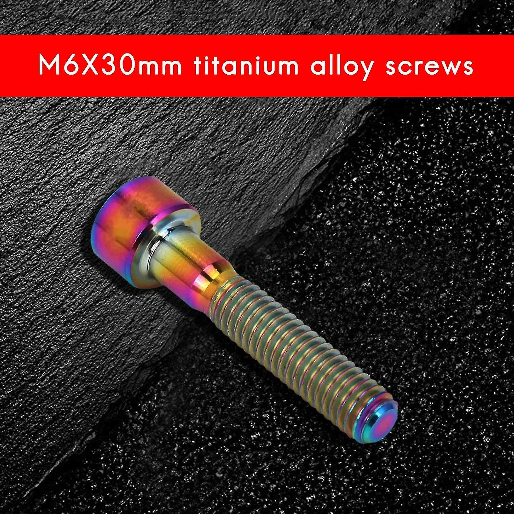 Unbranded M6x30mm Titanium Bolts Pour Bicycle Colonne Casque Stem Cap Bolt Bike Screw Rainbow 5 Unbranded M6x30mm Titanium Bolts Pour Bicycle Colonne Casque Stem Cap Bolt Bike Screw Rainbow – Image 3