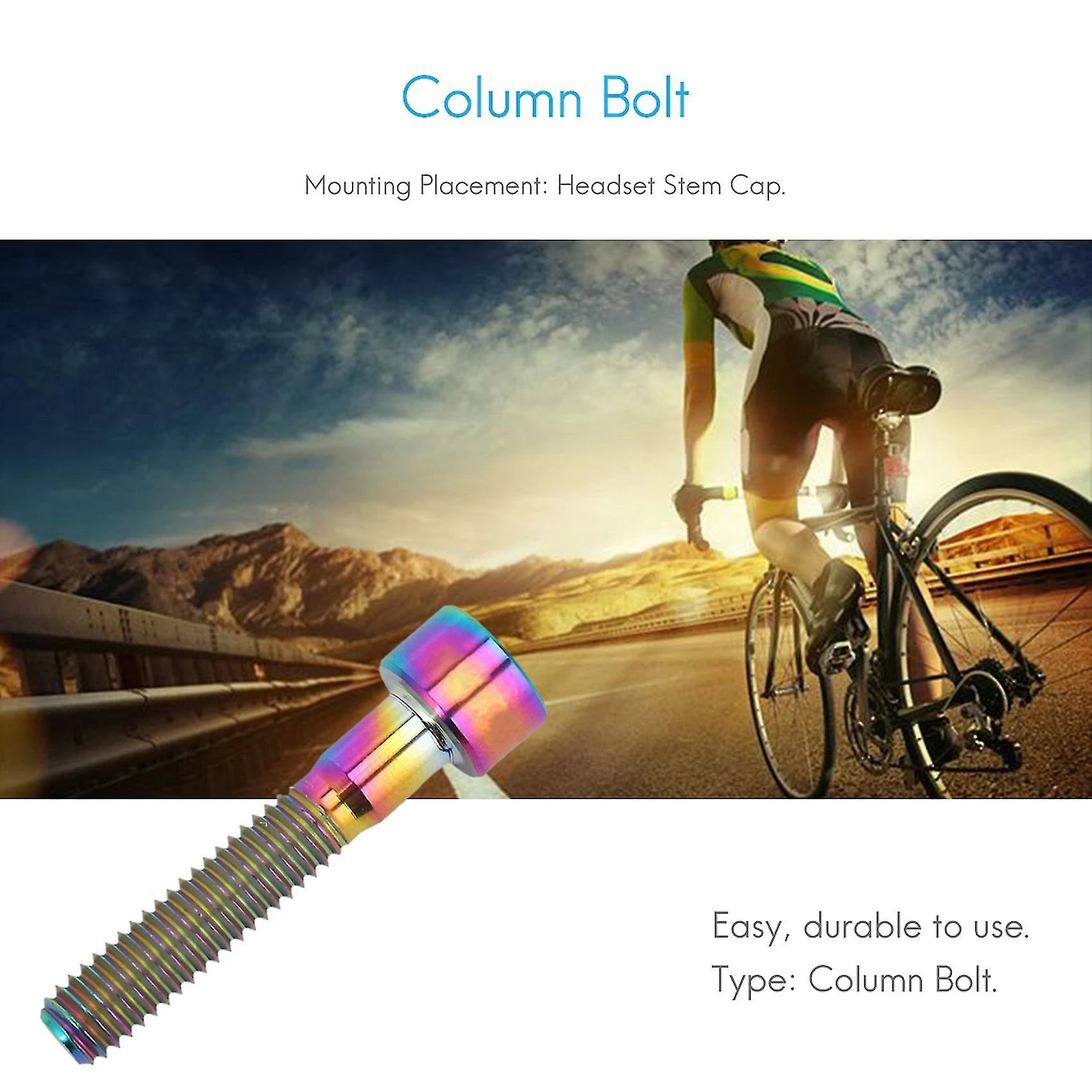 Unbranded M6x30mm Titanium Bolts Pour Bicycle Colonne Casque Stem Cap Bolt Bike Screw Rainbow 6 Unbranded M6x30mm Titanium Bolts Pour Bicycle Colonne Casque Stem Cap Bolt Bike Screw Rainbow – Image 4