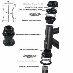 Unbranded 22.2mm Casque De Vélo 1 Pouce à Engrenage Fixe Casque De Vélo De Course Roulement Fixed Gear Road Bike Aluminium -Collections GJ Cycling Soldes Magasin 579210268 max