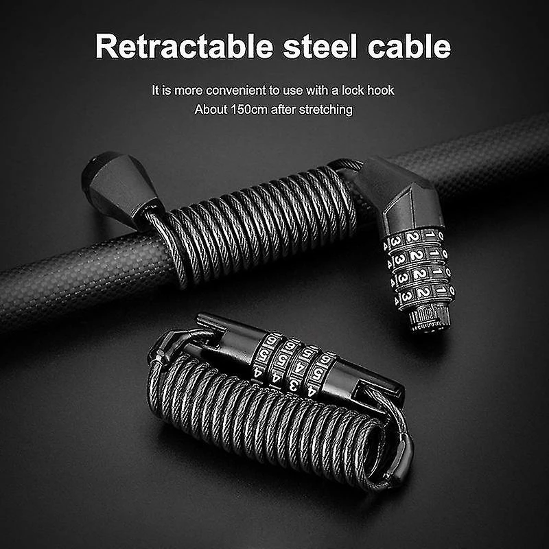 Unbranded Serrure à Code Télescopique Véhicule électrique Casque évolutif Serrure De Vélo 4 Unbranded Serrure à Code Télescopique Véhicule électrique Casque évolutif Serrure De Vélo – Image 2