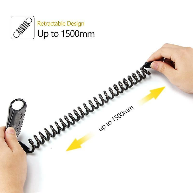 Unbranded Antivol Portable Vélo Vélo Câble Lock Code De Combinaison à 3 Chiffres Pour Casque De Bagages De Voyage Ski Snowboard 6 Unbranded Antivol Portable Vélo Vélo Câble Lock Code De Combinaison à 3 Chiffres Pour Casque De Bagages De Voyage Ski Snowboard – Image 4