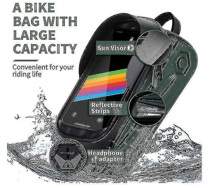 Unbranded Sac De Support De Téléphone De Vélo Grande Capacité Tpu écran Tactile Casque Trou Cyclisme Téléphone Montage Top Tube Pochette Accessoires De Vélo Pour Smartphone Moins De 7,0 '' 5 Unbranded Sac De Support De Téléphone De Vélo Grande Capacité Tpu écran Tactile Casque Trou Cyclisme Téléphone Montage Top Tube Pochette Accessoires De Vélo Pour Smartphone Moins De 7,0 '' – Image 3