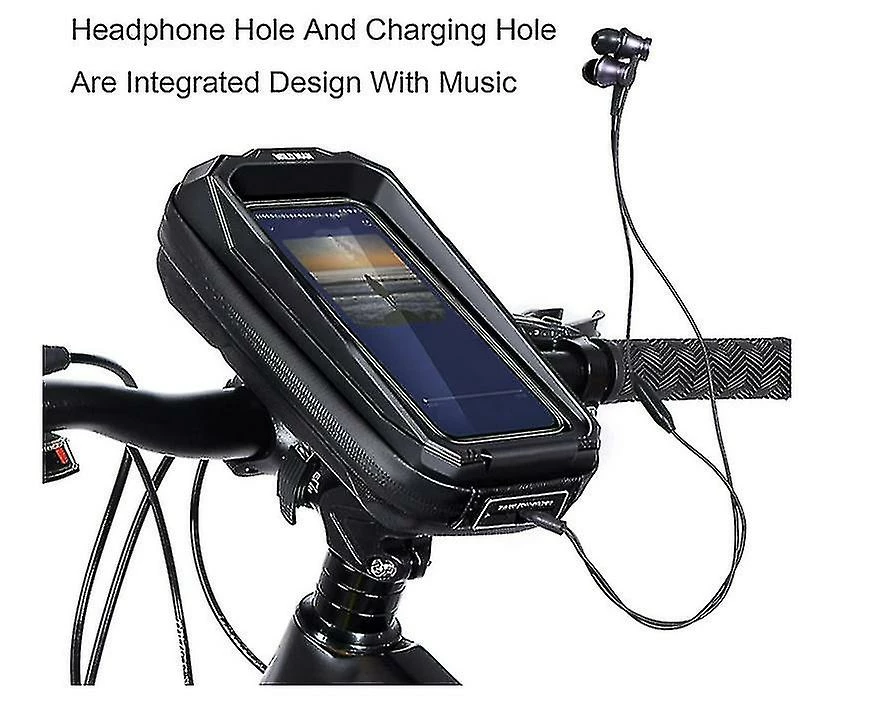 Unbranded Sac De Vélo Imperméable à L’eau écran Tactile MTB Bag Top Front Tube Frame Bag Quick Release Accessoires De Vélo Avec Prise Casque (noir) 4 Unbranded Sac De Vélo Imperméable à L’eau écran Tactile MTB Bag Top Front Tube Frame Bag Quick Release Accessoires De Vélo Avec Prise Casque (noir) – Image 2