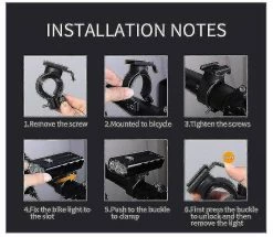 Unbranded Phares De Vélo Usb Rechargeable Built-in Batterie Haute Capacité Trois Modes Outdoor Mountain Bike Ipx5 Imperméable à L’eau Casque Accessoires De Vélo (bla -Collections GJ Cycling Soldes Magasin 642428742 max