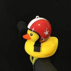 Unbranded Mignon Casque Canard Vélo Cloche Avec Led Lumière Caoutchouc Canard Vélo Guidon Cornes Drôle Accessoires De Vélo Pour Enfants Tout-petits Enfants Adultes Sport Outdoor