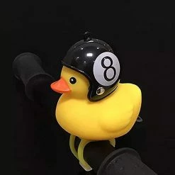 Unbranded Mignon Casque Canard Vélo Cloche Avec Led Lumière Caoutchouc Canard Vélo Guidon Cornes Drôle Accessoires De Vélo