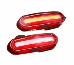 Unbranded Feux Arrière De Vélo En Deux Pièces, Feux Arrière De Vélo Rechargeables USB Super Lumineux, Accessoires LED Rouges à Haute Intensité, Adaptés à Tout Vélo Ou Casque