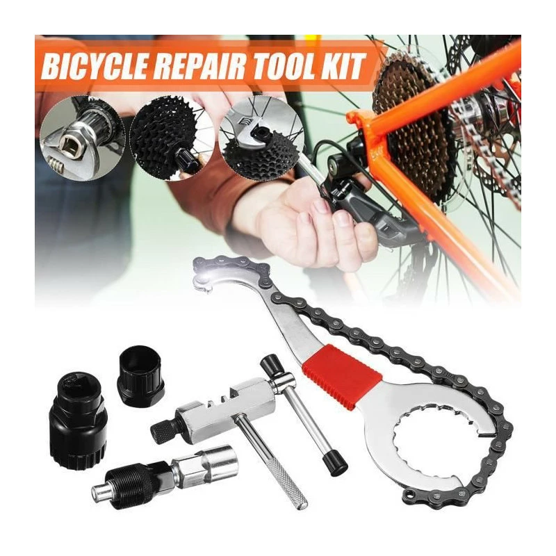 6EN1 Kits De Vélo Mountain Bike Repair Tool - Support Remover - Demonte Roue Libre - Extracteur Manivelle Remover Sports - Avis / Test 3 6EN1 Kits De Vélo Mountain Bike Repair Tool - Support Remover - Demonte Roue Libre - Extracteur Manivelle Remover Sports - Avis / Test