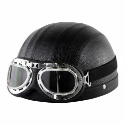 Unbranded Moto Scooter Demi-Casque Avec Lunettes Lunettes Visière Pour Femmes Hommes Nouveau