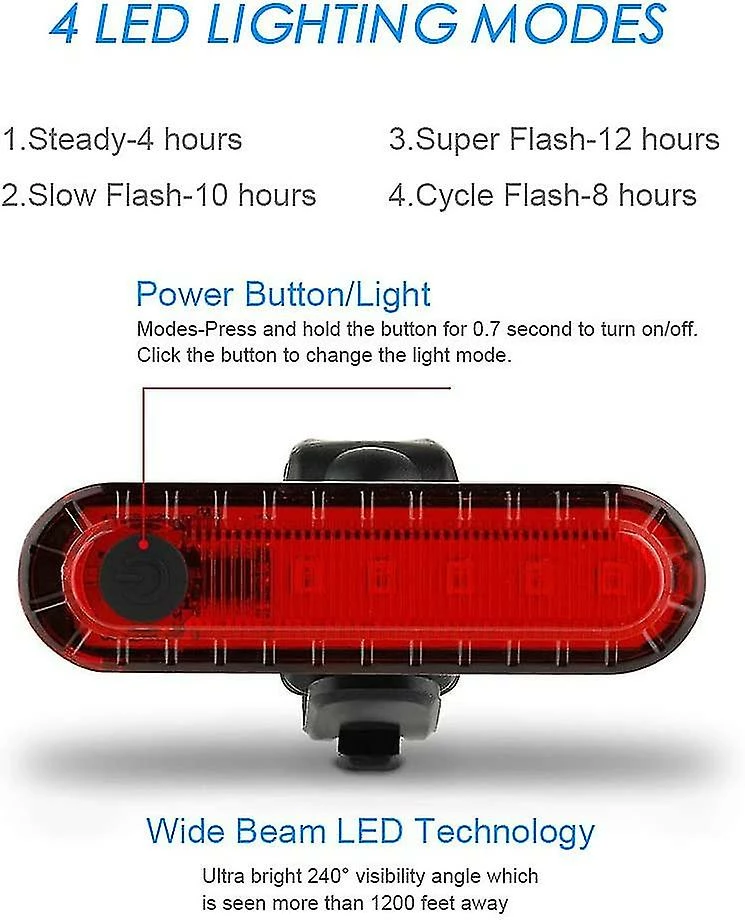 Cnlhq Feu Arrière De Vélo Arrière 2 Pack, Ultra Lumineux Usb Rechargeables Feux Arrière De Vélo, Accessoires LED Rouges Haute Intensité S’adapte Sur N’importe Quel Vélo Ou Casque. Facile à Utiliser 5 Cnlhq Feu Arrière De Vélo Arrière 2 Pack, Ultra Lumineux Usb Rechargeables Feux Arrière De Vélo, Accessoires LED Rouges Haute Intensité S’adapte Sur N’importe Quel Vélo Ou Casque. Facile à Utiliser – Image 3