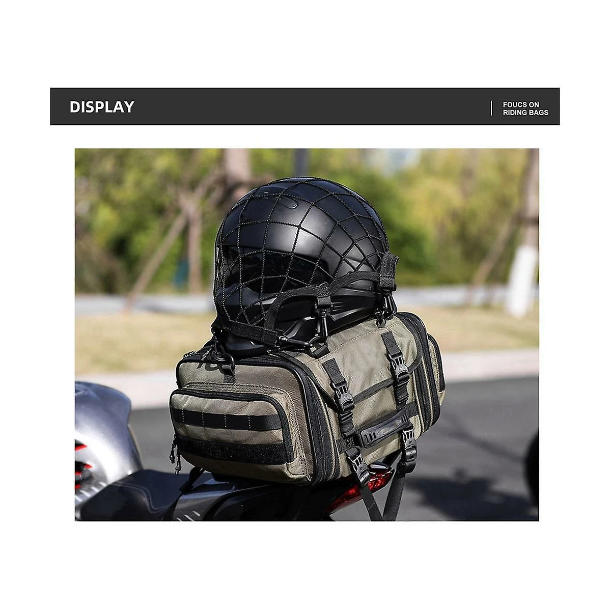 Unbranded Rhinowalk Support De Casque De Moto Net 8 Crochets En Métal Support De Filet De Bagage De Moto Mesh Storage Trun 4 Unbranded Rhinowalk Support De Casque De Moto Net 8 Crochets En Métal Support De Filet De Bagage De Moto Mesh Storage Trun – Image 2