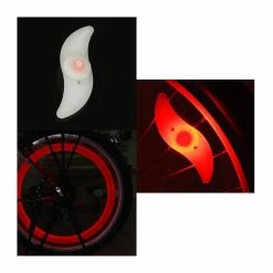 Avec Batterie Vélo Rayons Lumière VTT Lumière Led Sécurité Vélo Roue Lumières Trois Mode Vélo Lumiè - Modèle: Rouge - Avis / Test