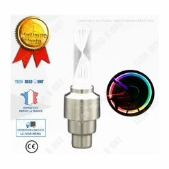 TD® Eclairage Roue Vélo à LED Lumière Rouge Vert Bleu Multicolore Lot 4 Pneu Rayons VTT VTC étanche Ultra-lumineux De Nuit - Avis / Test